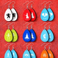 עגילים בצורת טיפה בעיצוב אישי