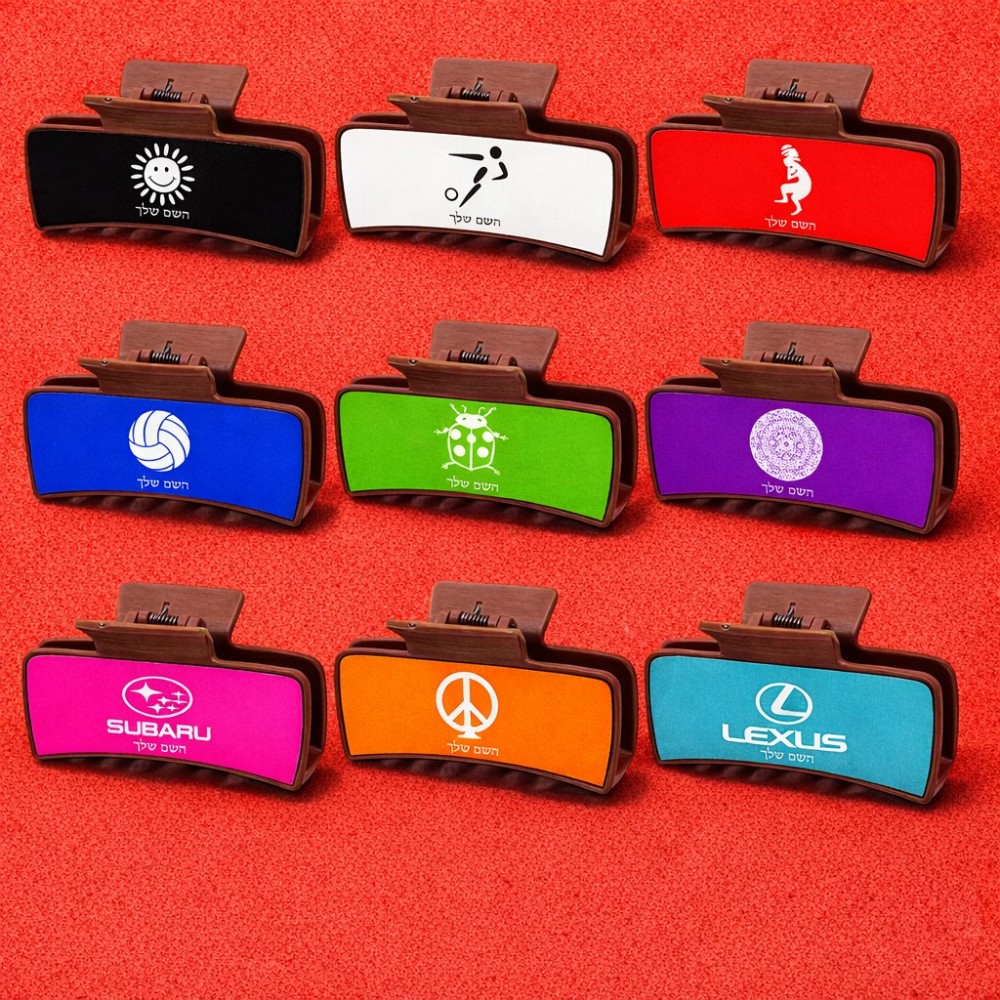 קליפס לשיער חום בעיצוב אישי