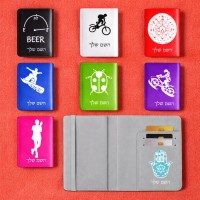 כיסוי דרכון ת.ז ארנק צבע פנימי אפור בעיצוב אישי