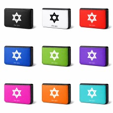 ארנק כרטיסי אשראי בעיצוב אישי עם השם שלך בעיצוב מגן דוד - מגן דוד - ישראל גודל גודל ארנק כרטיסי אשראי 10 × 6.6 ס"מ
