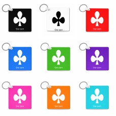 מחזיק מפתחות בצורת ריבוע בעיצוב אישי עם השם שלך בעיצוב אגם גודל המחזיק 5 × 5 ס"מ