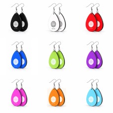 זוג עגילים בצורת טיפה בעיצוב אישי עם השם שלך בעיצוב לוח שנה אצטקי של המאיה גודל העגילים 2.5 × 3.8 ס"מ