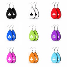 זוג עגילים בצורת טיפה בעיצוב אישי עם השם שלך בעיצוב אגם גודל העגילים 2.5 × 3.8 ס"מ