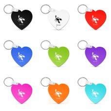 מחזיק מפתחות בצורת לב בעיצוב אישי עם השם שלך בעיצוב עקרב גודל המחזיק 5 × 5 ס"מ