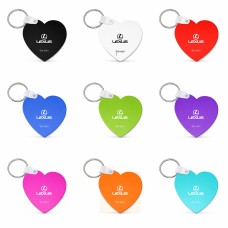מחזיק מפתחות בצורת לב בעיצוב אישי עם השם שלך בעיצוב לקסוס גודל המחזיק 5 × 5 ס"מ