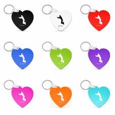 מחזיק מפתחות בצורת לב בעיצוב אישי עם השם שלך בעיצוב פארקורינג גודל המחזיק 5 × 5 ס"מ