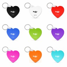 מחזיק מפתחות בצורת לב בעיצוב אישי עם השם שלך בעיצוב חצוצרה גודל המחזיק 5 × 5 ס"מ