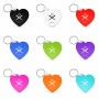 מחזיק מפתחות בצורת לב בעיצוב אישי עם השם שלך בעיצוב כדור בסיס גודל המחזיק 5 × 5 ס"מ
