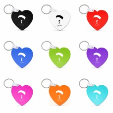 מחזיק מפתחות בצורת לב בעיצוב אישי עם השם שלך בעיצוב צניחה חופשית גודל המחזיק 5 × 5 ס"מ