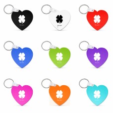 מחזיק מפתחות בצורת לב בעיצוב אישי עם השם שלך בעיצוב קלבר גודל המחזיק 5 × 5 ס"מ