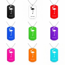 שרשרת דיסקיט מאלומיניום בעיצוב אישי עם השם שלך בעיצוב אנפה גודל הדיסקיט 2.9 × 5 ס"מ