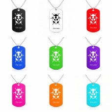 שרשרת דיסקיט מאלומיניום בעיצוב אישי עם השם שלך בעיצוב פרת משה רבנו גודל הדיסקיט 2.9 × 5 ס"מ