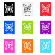 שלט אלומיניום גדול לחדר בעיצוב אישי עם השם שלך בעיצוב פרפר גודל השלט 20 × 25 ס"מ.