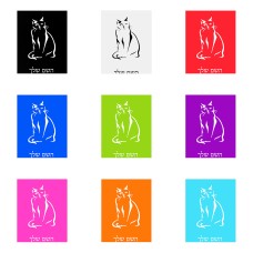 שלט אלומיניום גדול לחדר בעיצוב אישי עם השם שלך בעיצוב חתול גודל השלט 20 × 25 ס"מ.