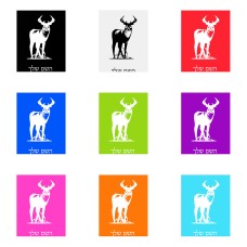 שלט אלומיניום גדול לחדר בעיצוב אישי עם השם שלך בעיצוב צבי גודל השלט 20 × 25 ס"מ.