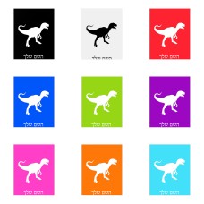 שלט אלומיניום גדול לחדר בעיצוב אישי עם השם שלך בעיצוב דינוזאור גודל השלט 20 × 25 ס"מ.