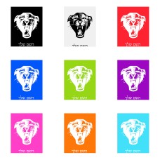 שלט אלומיניום גדול לחדר בעיצוב אישי עם השם שלך בעיצוב פני פנטרה גודל השלט 20 × 25 ס"מ.