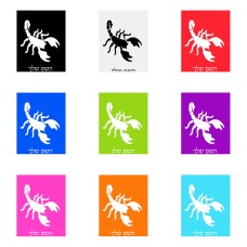 שלט אלומיניום גדול לחדר בעיצוב אישי עם השם שלך בעיצוב עקרב גודל השלט 20 × 25 ס"מ.