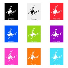 שלט אלומיניום גדול לחדר בעיצוב אישי עם השם שלך בעיצוב עכביש גודל השלט 20 × 25 ס"מ.