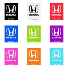 שלט אלומיניום גדול לחדר בעיצוב אישי עם השם שלך בעיצוב הונדה 2 גודל השלט 20 × 25 ס"מ.