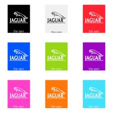 שלט אלומיניום גדול לחדר בעיצוב אישי עם השם שלך בעיצוב יגואר גודל השלט 20 × 25 ס"מ.