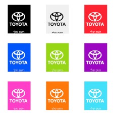 שלט אלומיניום גדול לחדר בעיצוב אישי עם השם שלך בעיצוב טויוטה גודל השלט 20 × 25 ס"מ.