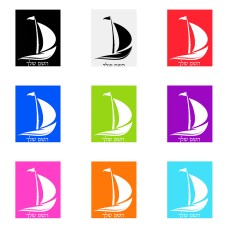 שלט אלומיניום גדול לחדר בעיצוב אישי עם השם שלך בעיצוב סירה גודל השלט 20 × 25 ס"מ.