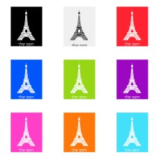 שלט אלומיניום גדול לחדר בעיצוב אישי עם השם שלך בעיצוב מגדל אייפל גודל השלט 20 × 25 ס"מ.