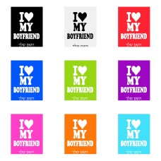 שלט אלומיניום גדול לחדר בעיצוב אישי עם השם שלך בעיצוב אוהבת את החבר שלי גודל השלט 20 × 25 ס"מ.