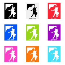 שלט אלומיניום גדול לחדר בעיצוב אישי עם השם שלך בעיצוב אישה רוקדת עם גבר גודל השלט 20 × 25 ס"מ.