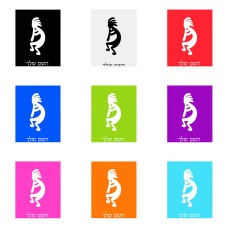 שלט אלומיניום גדול לחדר בעיצוב אישי עם השם שלך בעיצוב קוקופלי גודל השלט 20 × 25 ס"מ.