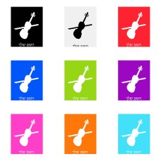 שלט אלומיניום גדול לחדר בעיצוב אישי עם השם שלך בעיצוב כינור גודל השלט 20 × 25 ס"מ.