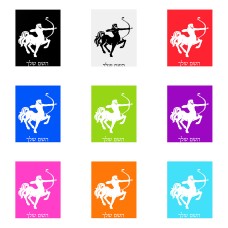 שלט אלומיניום גדול לחדר בעיצוב אישי עם השם שלך בעיצוב מזלות - קשת גודל השלט 20 × 25 ס"מ.