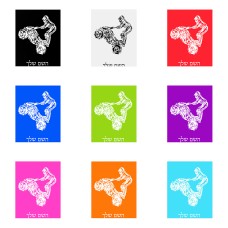 שלט אלומיניום גדול לחדר בעיצוב אישי עם השם שלך בעיצוב רוכב טרקטורונים גודל השלט 20 × 25 ס"מ.