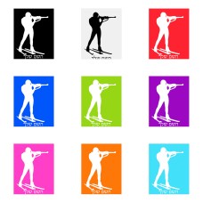 שלט אלומיניום גדול לחדר בעיצוב אישי עם השם שלך בעיצוב ביאתלון גודל השלט 20 × 25 ס"מ.