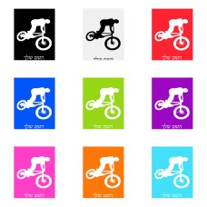 שלט אלומיניום גדול לחדר בעיצוב אישי עם השם שלך בעיצוב רוכב אופניים גודל השלט 20 × 25 ס"מ.