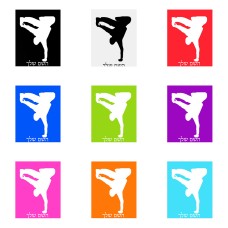 שלט אלומיניום גדול לחדר בעיצוב אישי עם השם שלך בעיצוב ברייקדאנס גודל השלט 20 × 25 ס"מ.