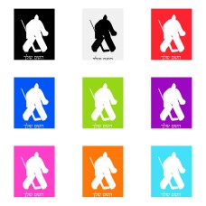 שלט אלומיניום גדול לחדר בעיצוב אישי עם השם שלך בעיצוב הוקי שוערים גודל השלט 20 × 25 ס"מ.