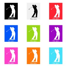 שלט אלומיניום גדול לחדר בעיצוב אישי עם השם שלך בעיצוב שחקן גולף גודל השלט 20 × 25 ס"מ.