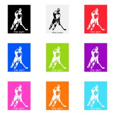 שלט אלומיניום גדול לחדר בעיצוב אישי עם השם שלך בעיצוב שחקן הוקי גודל השלט 20 × 25 ס"מ.