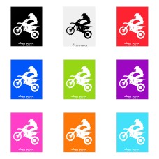 שלט אלומיניום גדול לחדר בעיצוב אישי עם השם שלך בעיצוב מוטוקרוס גודל השלט 20 × 25 ס"מ.