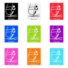 שלט אלומיניום גדול לחדר בעיצוב אישי עם השם שלך בעיצוב שייט אולימפי גודל השלט 20 × 25 ס"מ.