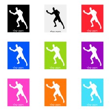 שלט אלומיניום גדול לחדר בעיצוב אישי עם השם שלך בעיצוב שחקן פינג פונג גודל השלט 20 × 25 ס"מ.