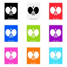 שלט אלומיניום גדול לחדר בעיצוב אישי עם השם שלך בעיצוב פינג פונג גודל השלט 20 × 25 ס"מ.