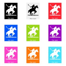 שלט אלומיניום גדול לחדר בעיצוב אישי עם השם שלך בעיצוב שחקן פולו - סוס גודל השלט 20 × 25 ס"מ.