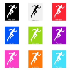 שלט אלומיניום גדול לחדר בעיצוב אישי עם השם שלך בעיצוב רץ גודל השלט 20 × 25 ס"מ.