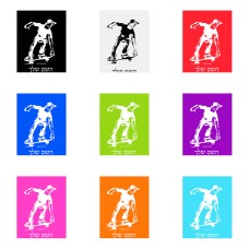 שלט אלומיניום גדול לחדר בעיצוב אישי עם השם שלך בעיצוב ילד סקייטבורד גודל השלט 20 × 25 ס"מ.