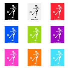 שלט אלומיניום גדול לחדר בעיצוב אישי עם השם שלך בעיצוב שחקן כדורגל גודל השלט 20 × 25 ס"מ.