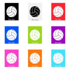 שלט אלומיניום גדול לחדר בעיצוב אישי עם השם שלך בעיצוב כדור כדורעף גודל השלט 20 × 25 ס"מ.