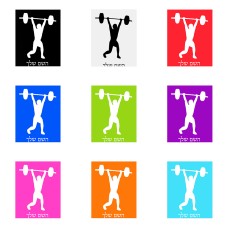 שלט אלומיניום גדול לחדר בעיצוב אישי עם השם שלך בעיצוב הרמת משקולות גודל השלט 20 × 25 ס"מ.